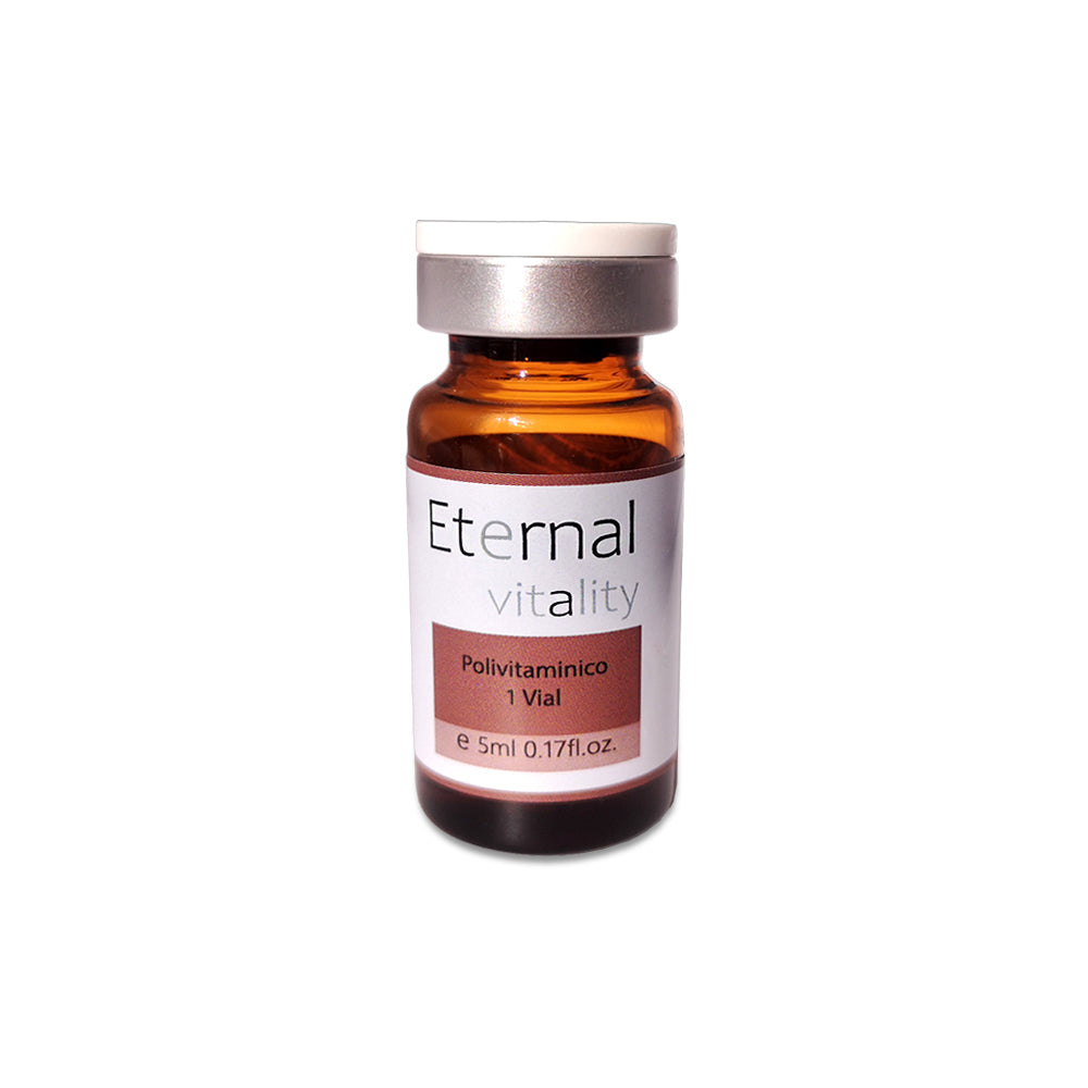 Vial Polivitamínico Eternal Vitality – 21 Aminoácidos, Vitaminas, Minerales y Ácido Hialurónico