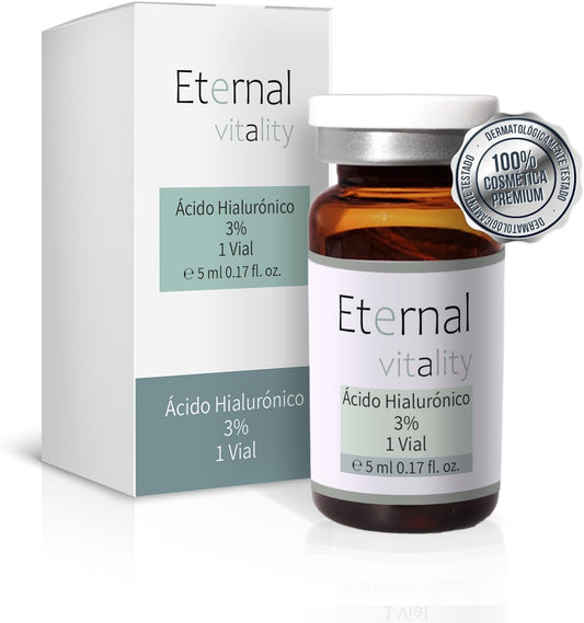 Vial Facial con Ácido Hialurónico 3 % – Hidratación Intensiva, 5 ml