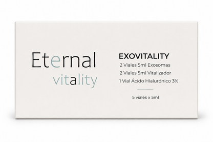 EXOVITALITY | 2 Viales Exosomas + 2 Viales Vitalizador + 1 Vial Ácido Hialurónico 3%