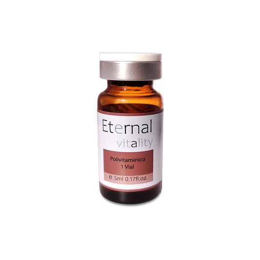 Vial Polivitamínico Eternal Vitality – 21 Aminoácidos, Vitaminas, Minerales y Ácido Hialurónico