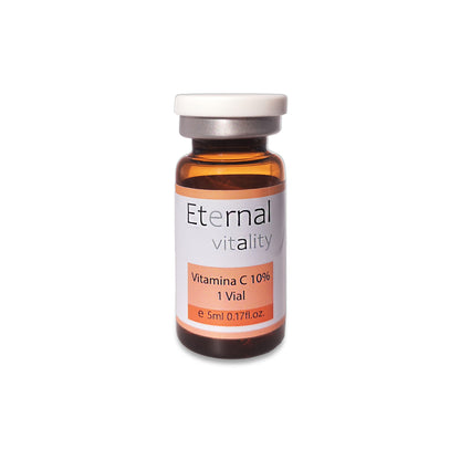 Vial Facial con Vitamina C Estabilizada (Ácido L-Ascórbico 10%) – Luminosidad y Uniformidad, 5 ml