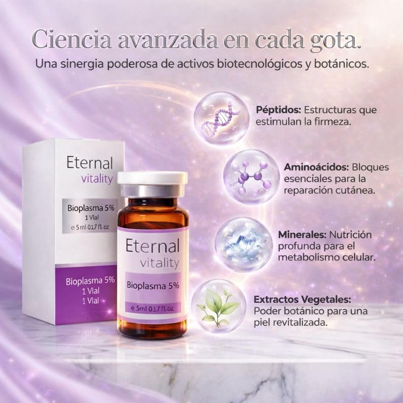 Vial Bioplasma Facial – Péptidos y Aminoácidos, 5 ml
