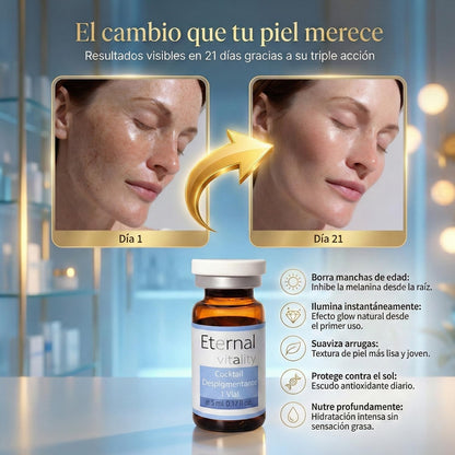 Vial Despigmentante Facial con Vitamina C, Extracto de Regaliz y Kiwi – 5 ml