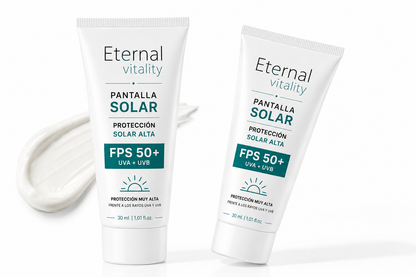 Protector Solar Facial FPS 50+ 30 ml Eternal Vitality Pack 2 Pantallas de 30ml