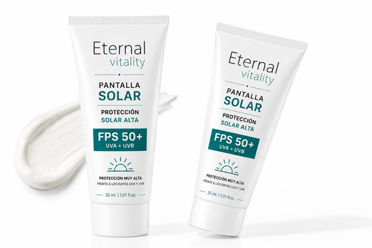 Protector Solar Facial FPS 50+ 30 ml Eternal Vitality Pack 2 Pantallas de 30ml