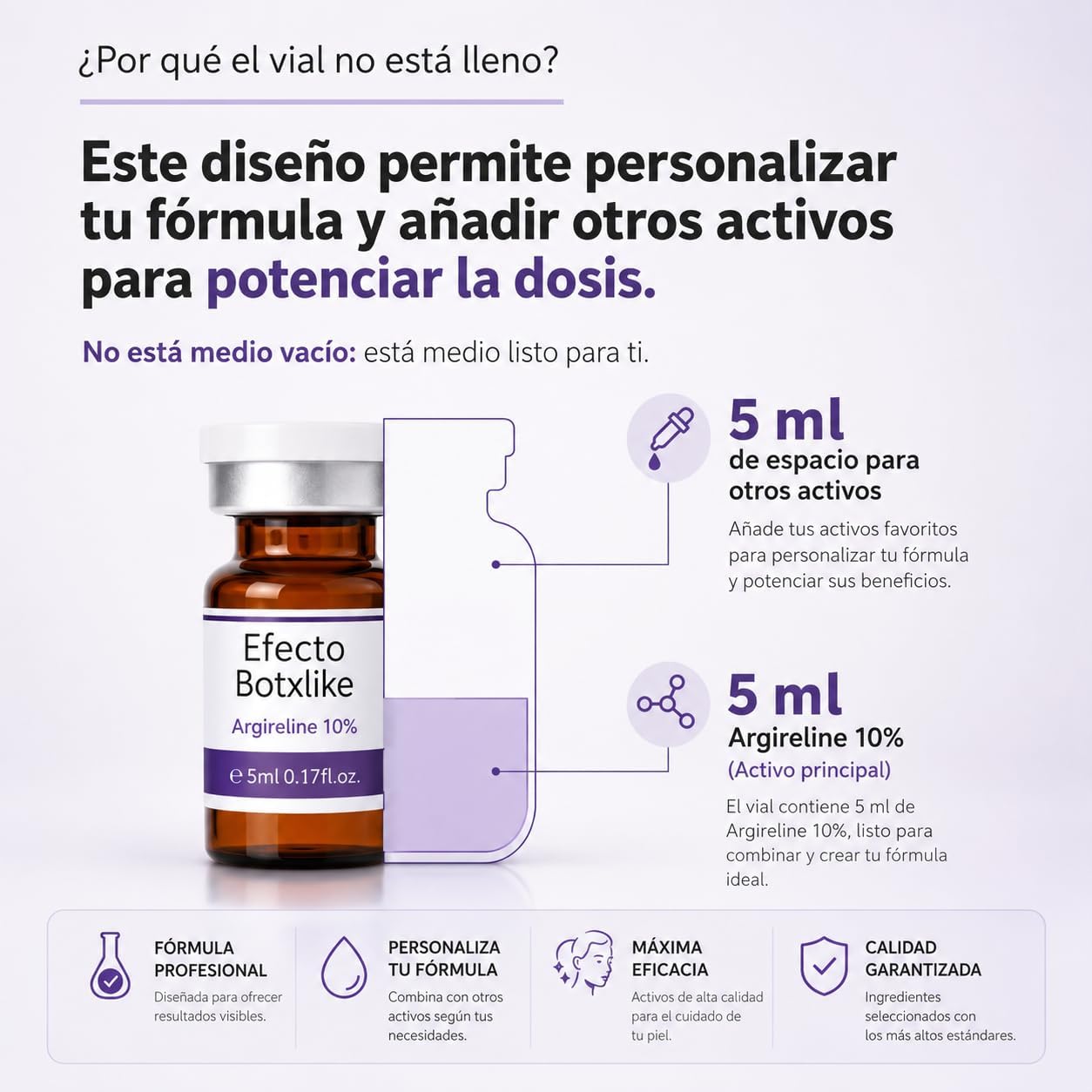 Vial Facial con Argireline (Acetyl Hexapeptide-8) – Suavidad y Firmeza, 5 ml